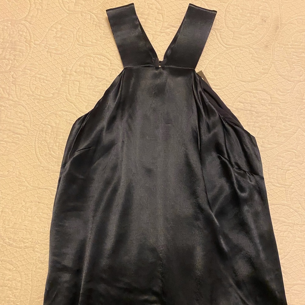 Banana Republic navy blue satin tunic